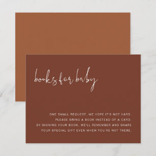 Invitación CORIANDER Boho Terracotta y libros de óxido para b