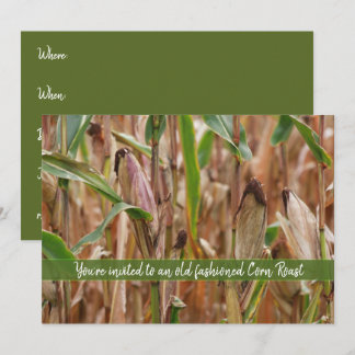Invitación Corn Roast, Campo De Corn Autumn Corncobs
