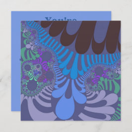 Invitación Cornflower Blue Mod