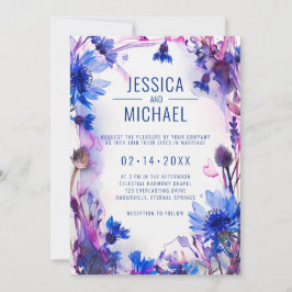 Invitación 💍 Cornflowers y Lavender Bliss boda