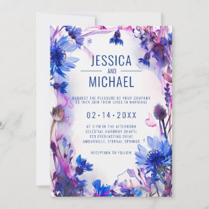 Invitación 💍 Cornflowers y Lavender Bliss boda