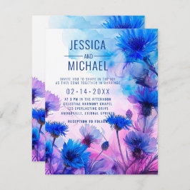 Invitación 💍 Cornflowers y Lavender Elegance