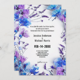 Invitación 💍 Cornflowers y Lavender Elegance