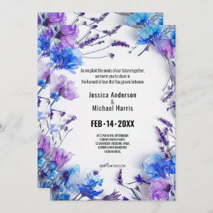 Invitación 💍 Cornflowers y Lavender Elegance