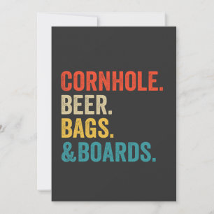 Invitación Cornhole Bolsas de cerveza y tableros Regalo diver