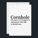 Invitación Cornhole Funny definition Cornhole Game Sport Gift<br><div class="desc">divertido,  casual,  deporte,  juego,  regalo,  cumpleaños,  jugador,  competencia,  cosecha,  retro</div>