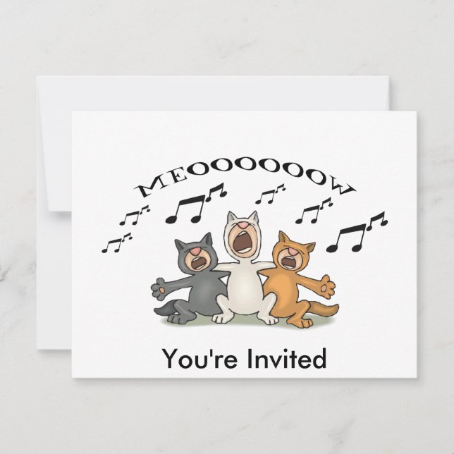 Invitación Coro de gatos (Anverso)