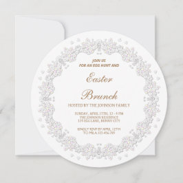 Invitación Corona blanca suave, rama de primavera del Ester