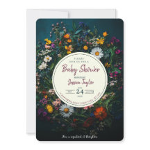 Corona boho de flores silvestres para baby shower