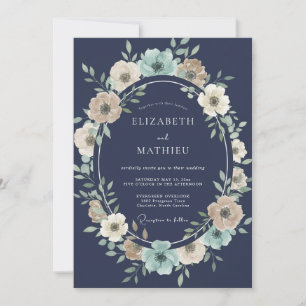 Invitación Corona Botánica de la Marina para Bodas