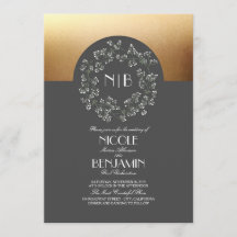 Corona de bebé de aliento vintage boda de oro