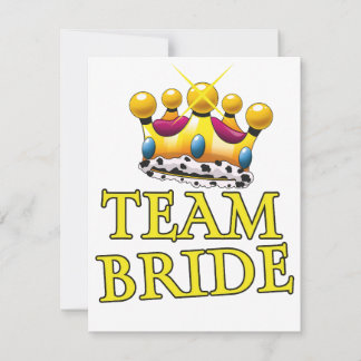 Invitación Corona de boda del equipo de la novia