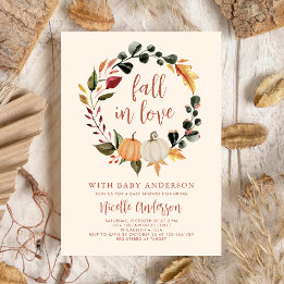 Invitación Corona de calabaza para baby shower de enamorarse