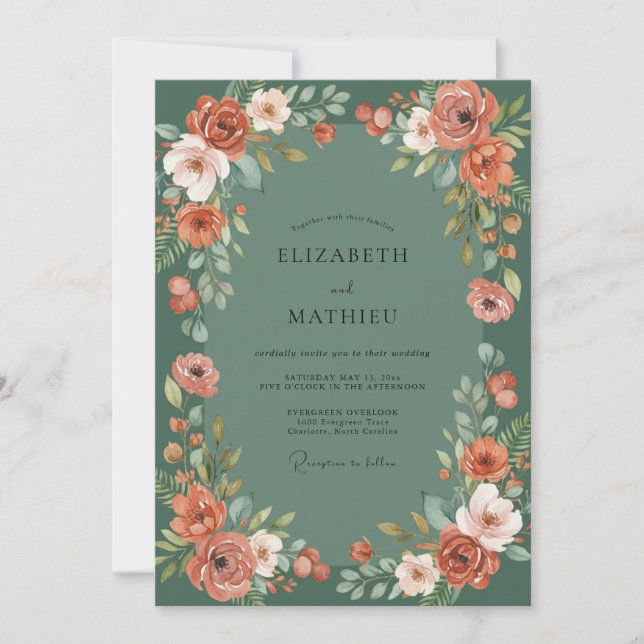 Invitación Corona de Coral Viña Boda (Anverso)