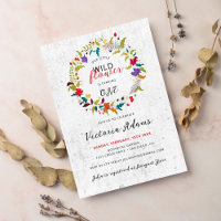 Corona de cumpleaños de flores silvestres exóticas