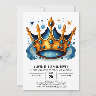 Invitación Corona de cumpleaños encantada de Prince