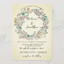 Corona de flores de acuarela romántica boda