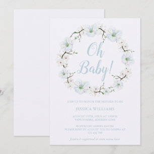 Invitación Corona de flores de manzana con estilo para Baby S