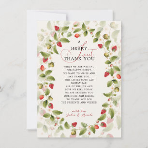 Invitación Corona de flores silvestres de fresa dulce roja pa