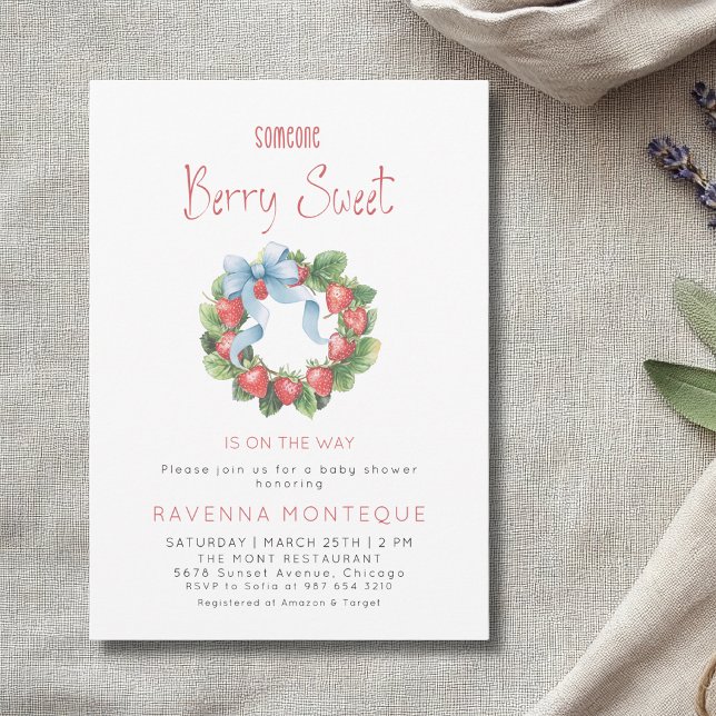 Invitación Corona de Fresa Dulce de Frutas Baby Shower  (Subido por el creador)