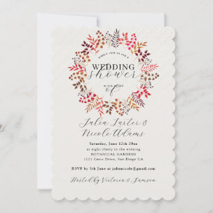 Invitación Corona de hoja de eucalipto botánico Boda Recepció