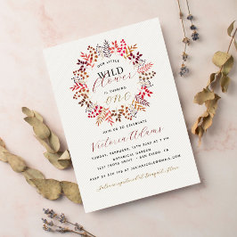 Invitación Corona de hoja de eucalipto botánico de otoño Cump