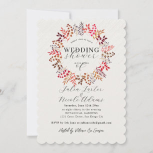 Invitación Corona de hoja de eucalipto botánico para boda y d