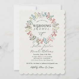 Invitación Corona de hoja de eucalipto botánico para boda y d