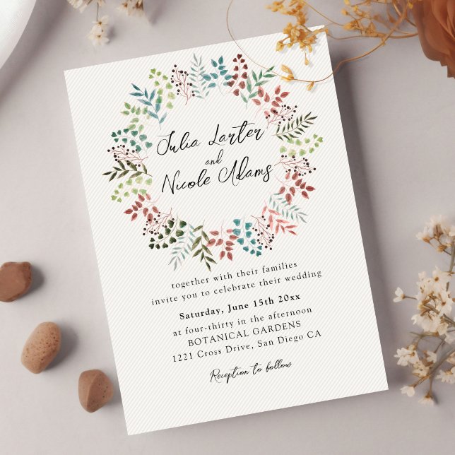 Invitación Corona de hoja de eucalipto botánico para foto de  (Subido por el creador)