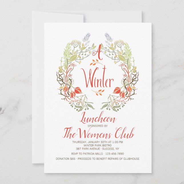 Invitación Corona de Invierno (Anverso)