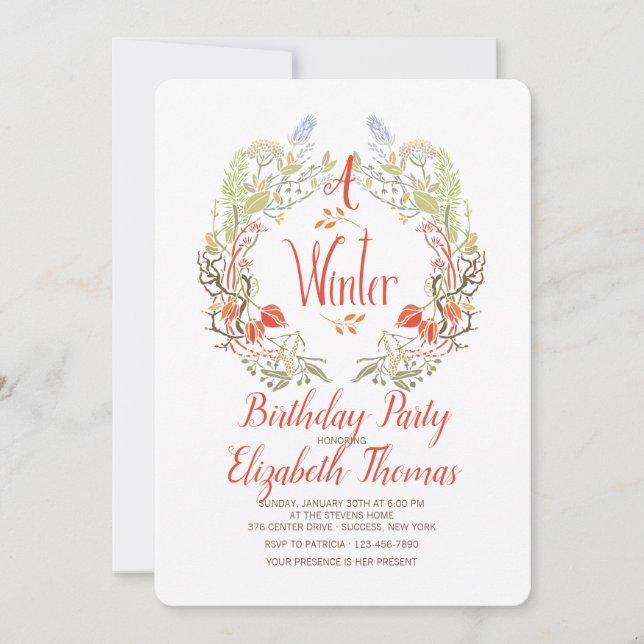 Invitación Corona de Invierno (Anverso)