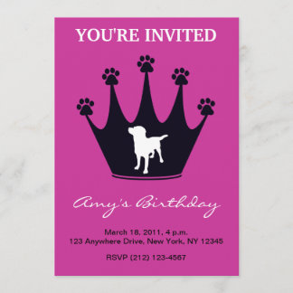 Invitación Corona de la impresión de la pata
