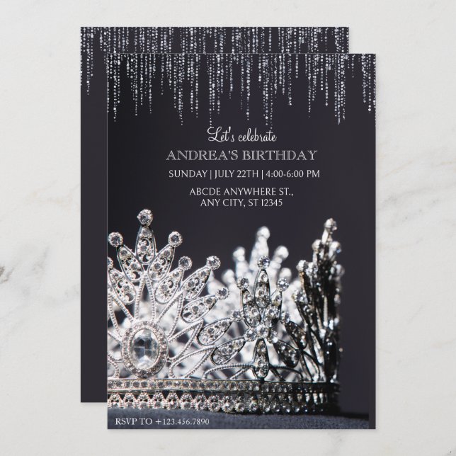 Invitación Corona de la Reina (Anverso / Reverso)