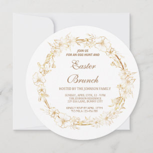 Invitación Corona de oro suave, ramificación del Ester primav