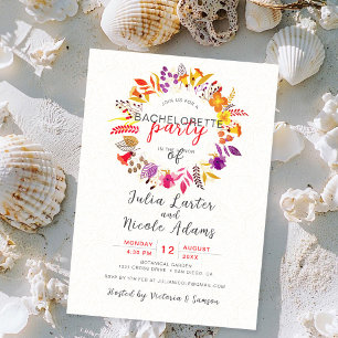 Invitación Corona de Otoño de Flores Silvestres Boho para Des