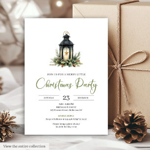 Invitación Corona de pino bohemio minimalista para las fiesta