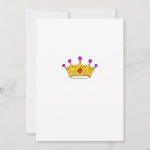 Invitación Corona de princesa, corona de príncipe, tema de co