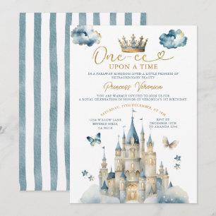 Invitación Corona del Castillo de Cumpleaños de la Princesa É