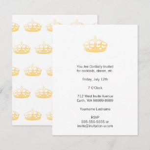 Invitación Corona del Salón del Palacio de Unisex