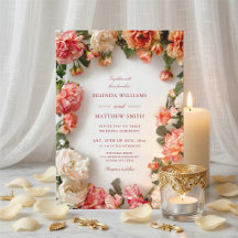 Corona floral 3D texturizada para boda