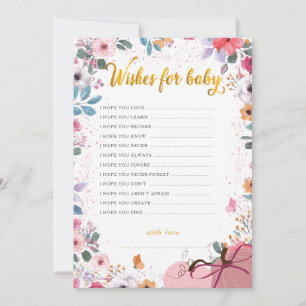Invitación Corona floral de calabacita deseos de otoño para b