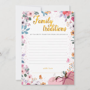 Invitación Corona floral de pequeña calabaza Tradición famili