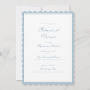Invitación Corona Floral Elegante Monograma Cena de Ensayo
