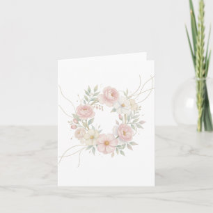 Invitación Corona floral pastel elegante de diseño botánico r