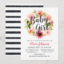 Corona floral rosa moderna para baby shower de niñ
