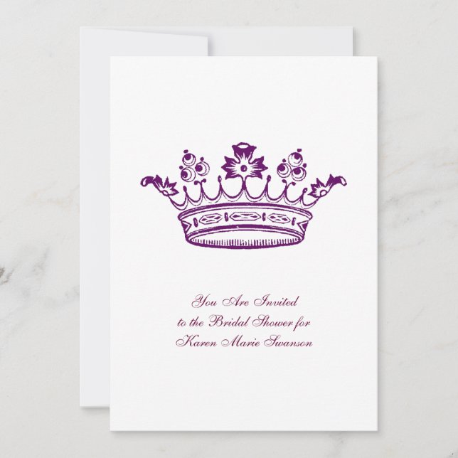 Invitación Corona púrpura (Anverso)