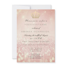 Corona Real con Brillo Rosa Rubor Brillo Cumpleaño