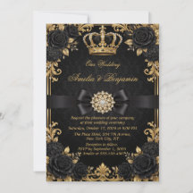 Corona Real de Oro Negro Boda Elegante