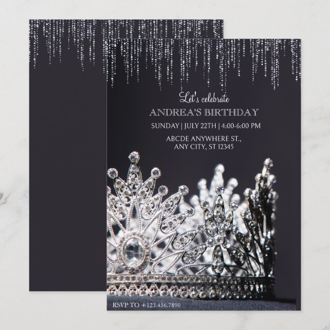 Invitación Corona Reina (Anverso / Reverso)