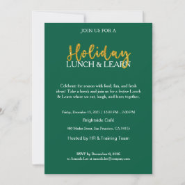 Invitación Corporate Holiday Lunch & Learn Invite
